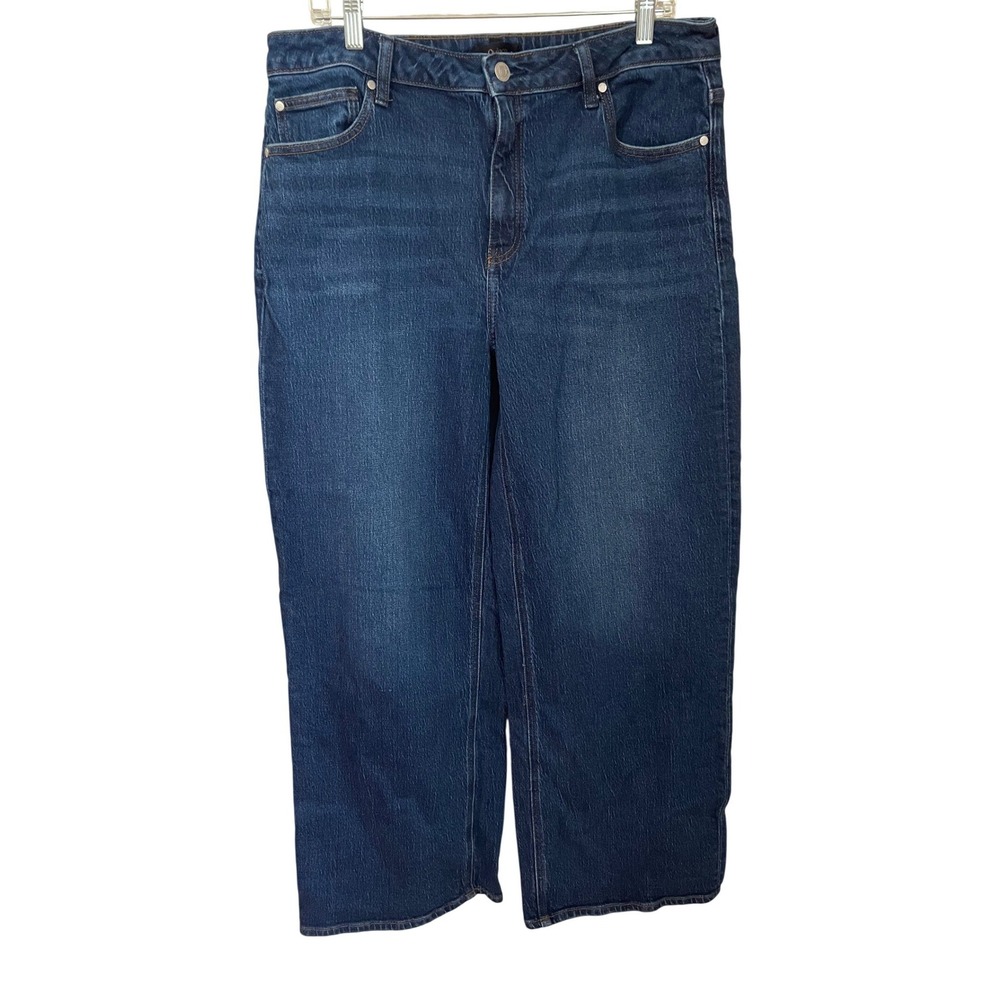 Quince Bella Stretch Relaxed Straight Jeans in Stormy Blue Size 33